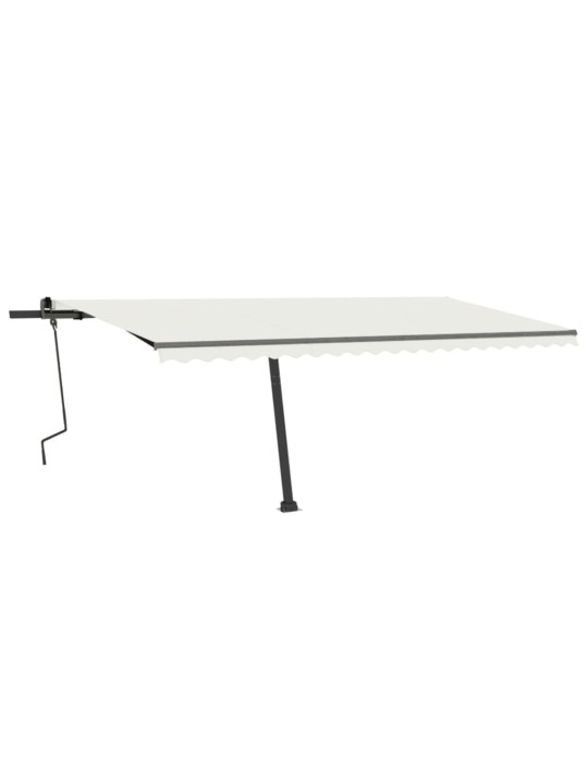Izvelkama markīze ar stabu, 500x300 cm, manuāla, krēmkrāsas