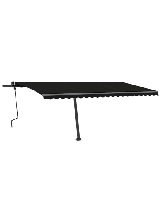 Izvelkama markīze ar led, 500x300 cm, manuāla, antracītpelēka