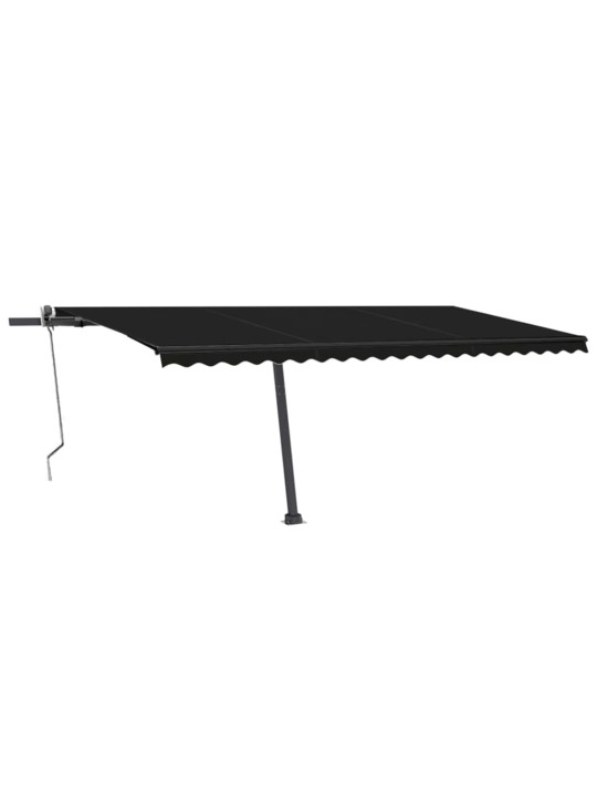 Izvelkama markīze ar led un vēja sensoru, 500x300 cm, pelēka