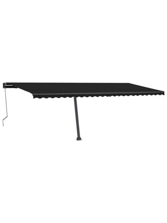 Markīze ar stabu, 600x300 cm, automātiska, antracītpelēka