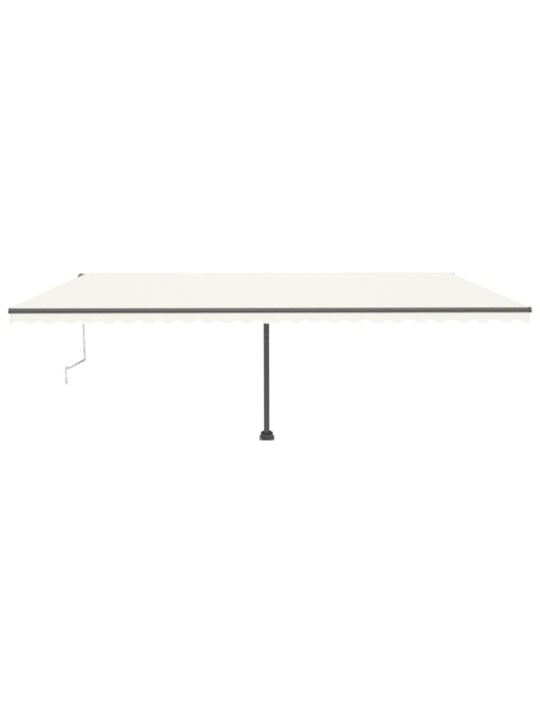 Izvelkama markīze ar led un vēja sensoru, krēmkrāsa, 600x300 cm