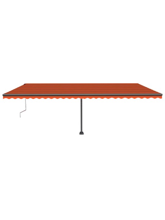 Izvelkama markīze, led, vēja sensors, oranži brūna, 600x300 cm