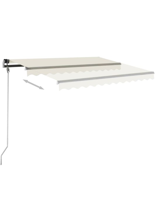 Markīze ar stabu, 400x350 cm, automātiska, krēmkrāsas