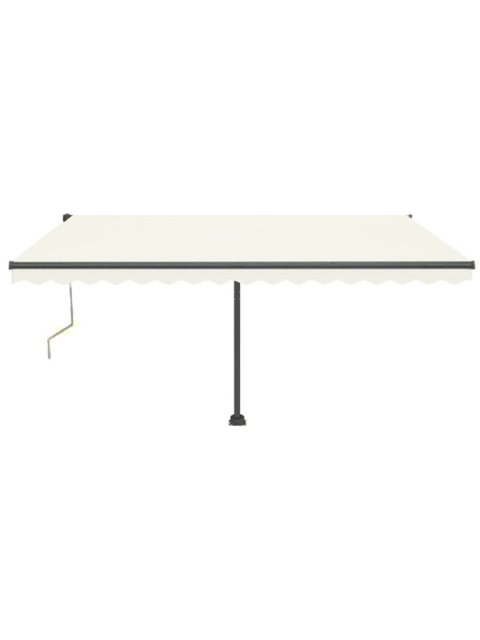 Izvelkama markīze, LED, vēja sensors, 400x350 cm, krēmkrāsas