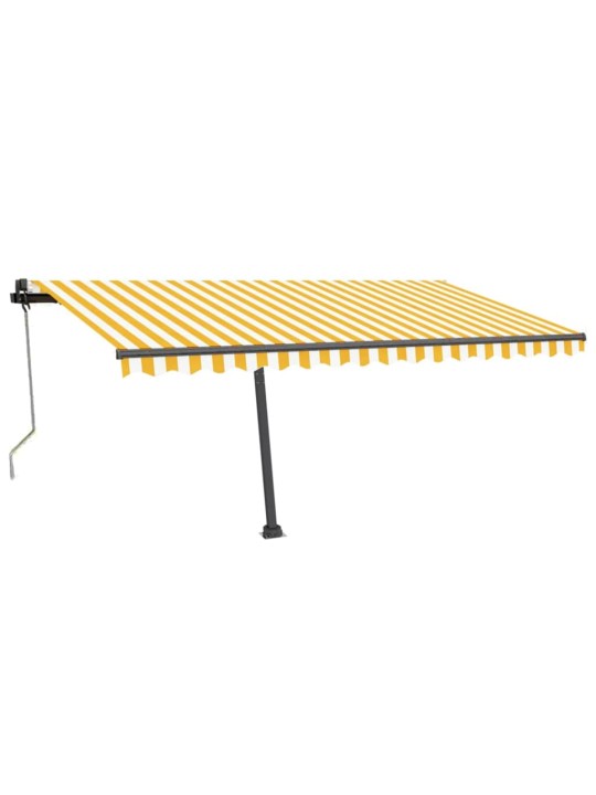 Izvelkama markīze, led, vēja sensors, 400x350 cm, dzeltenbalta