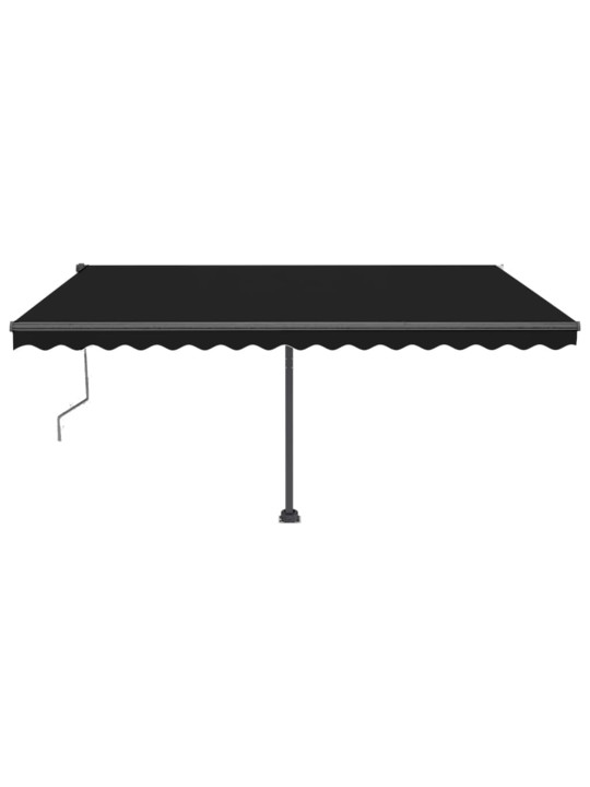 Izvelkama markīze ar led un vēja sensoru, 400x350 cm, pelēka