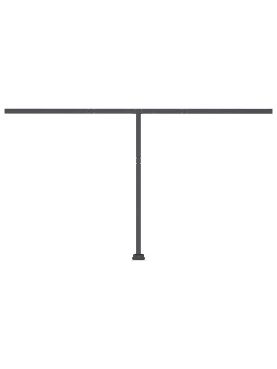 Izvelkama markīze ar led, 450x350 cm, manuāla, zila un balta