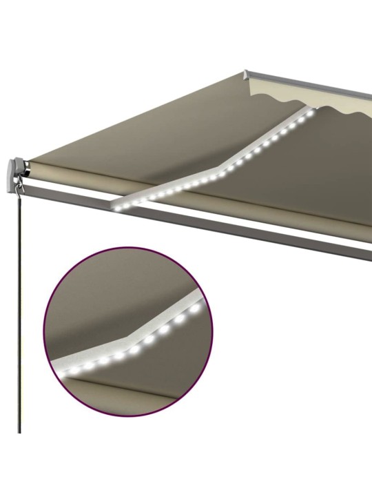 Markīze, led, vēja sensors, 450x350 cm, krēmkrāsas