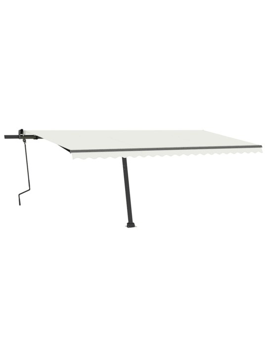 Izvelkama markīze ar led, 500x350 cm, manuāla, krēmkrāsas