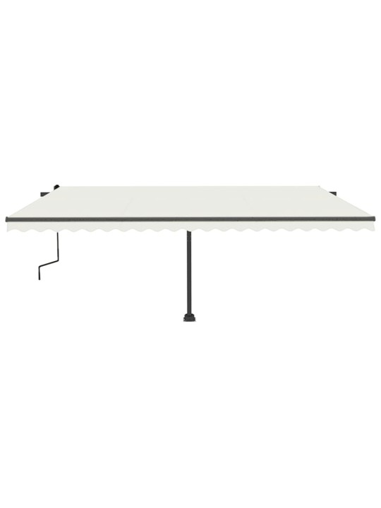 Izvelkama markīze ar led, 500x350 cm, manuāla, krēmkrāsas