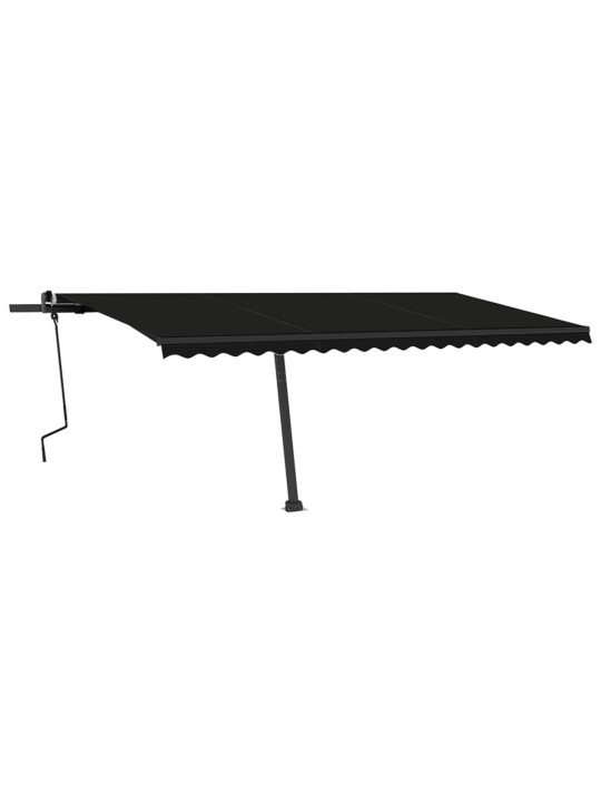 Izvelkama markīze ar led, 500x350 cm, manuāla, antracītpelēka