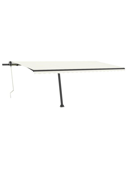 Markīze ar led un vēja sensoru, 500x350 cm, krēmkrāsas