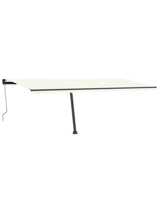 Izvelkama markīze ar led un vēja sensoru, krēmkrāsas, 600x350cm