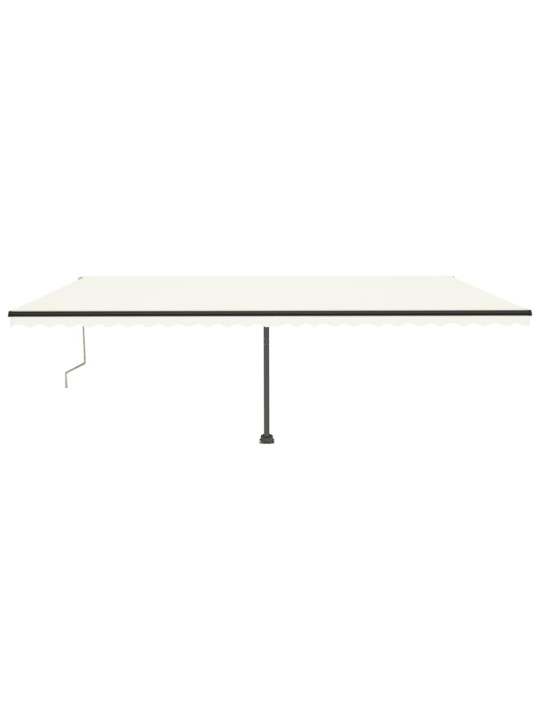 Izvelkama markīze ar led un vēja sensoru, krēmkrāsas, 600x350cm