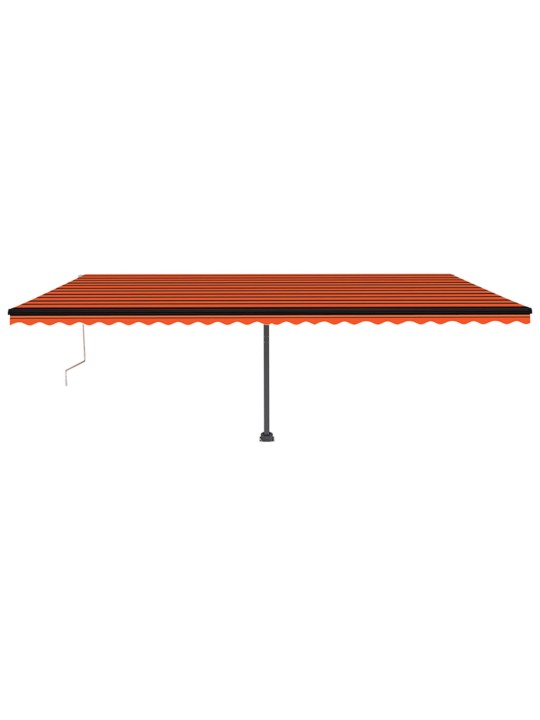 Izvelkama markīze, led, vēja sensors, oranži brūna, 600x350 cm