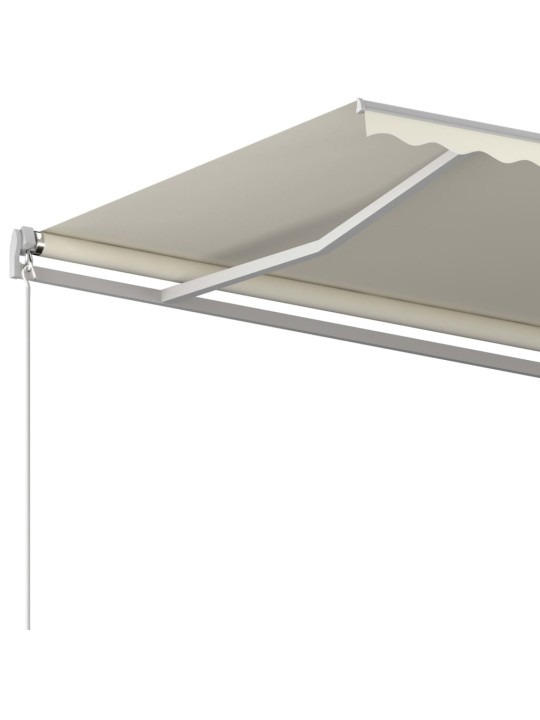 Izvelkama markīze ar kātiem, 3x2,5 m, automātiska, krēmkrāsas