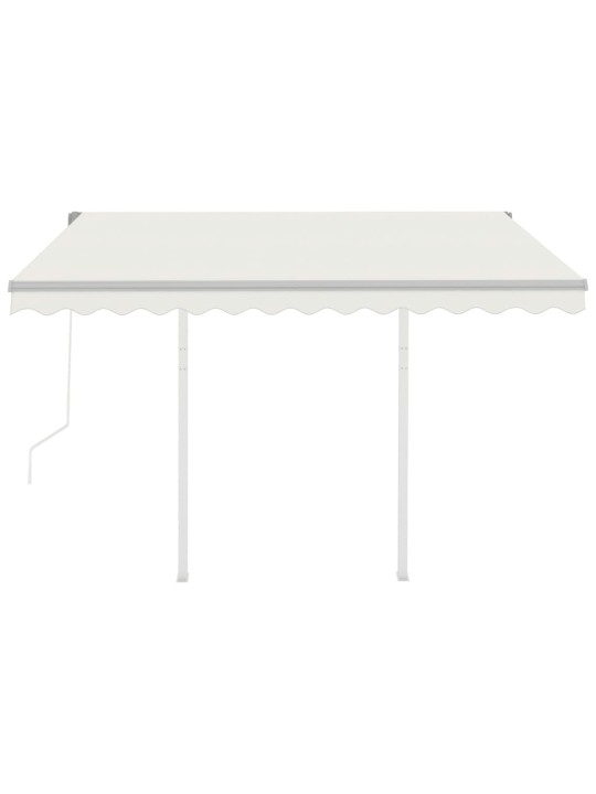 Izvelkama markīze ar kātiem, 3x2,5 m, automātiska, krēmkrāsas