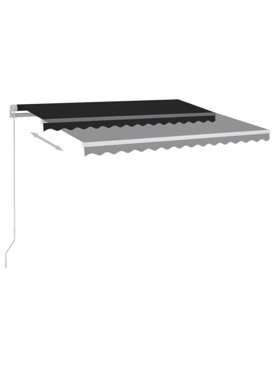 Izvelkama markīze ar kātiem, 3x2,5 m, automātiska, pelēka