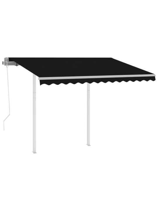 Izvelkama markīze ar kātiem, 3x2,5 m, automātiska, pelēka