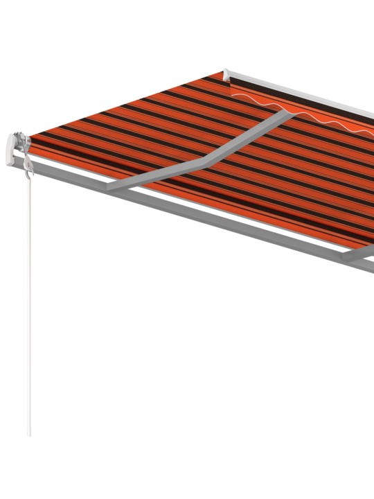 Izvelkama markīze ar kātiem, 3x2,5 m, automātiska, oranži brūna