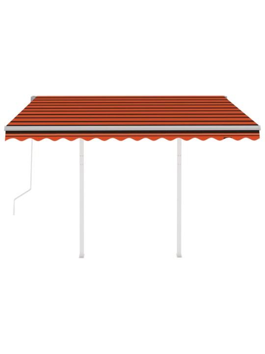 Izvelkama markīze ar kātiem, 3x2,5 m, automātiska, oranži brūna