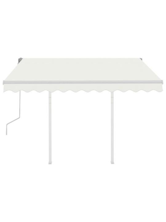 Izvelkama markīze ar kātiem, 3,5x2,5 m, manuāla, krēmkrāsas