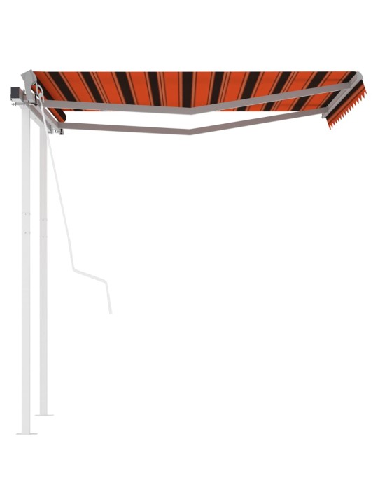 Markīze ar kātiem, 3,5x2,5 m, automātiska, oranža un brūna