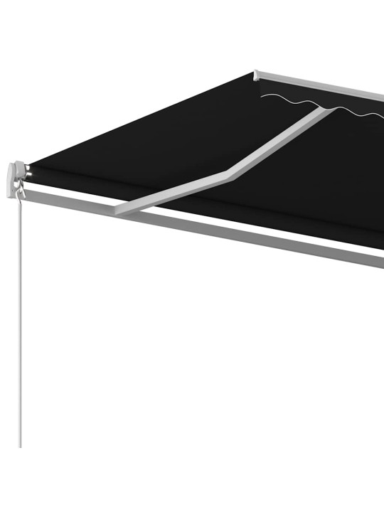 Izvelkama markīze ar kātiem, 4x3 m, automātiska, antracītpelēka