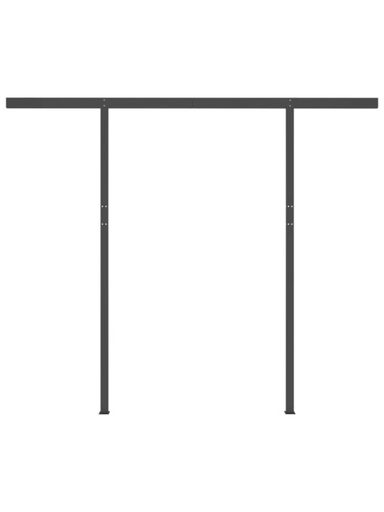Izvelkama markīze ar stabiem, 3,5x2,5 m, manuāla, pelēka