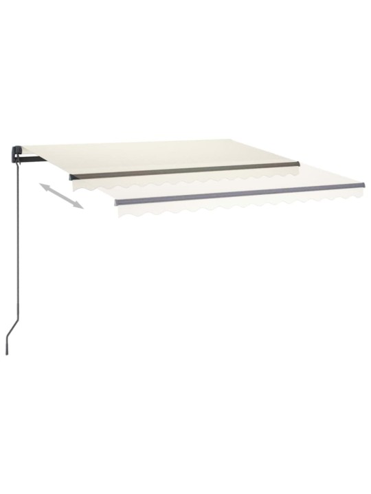 Izvelkama markīze ar led, 3,5x2,5 m, manuāla, krēmkrāsas