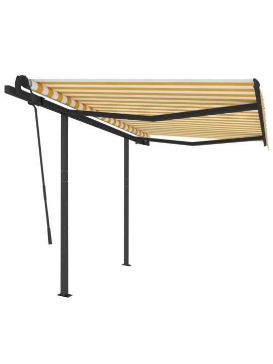 Izvelkama markīze ar stabiem, 3,5x2,5 m, automātiska