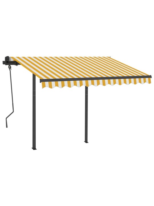 Izvelkama markīze ar stabiem, 3,5x2,5 m, automātiska
