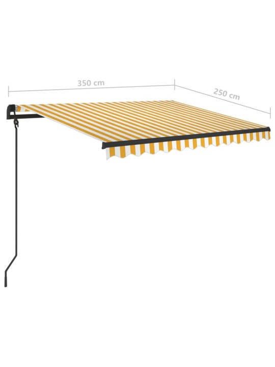 Izvelkama markīze ar stabiem, 3,5x2,5 m, automātiska