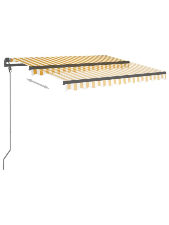 Izvelkama markīze ar stabiem, 3,5x2,5 m, automātiska