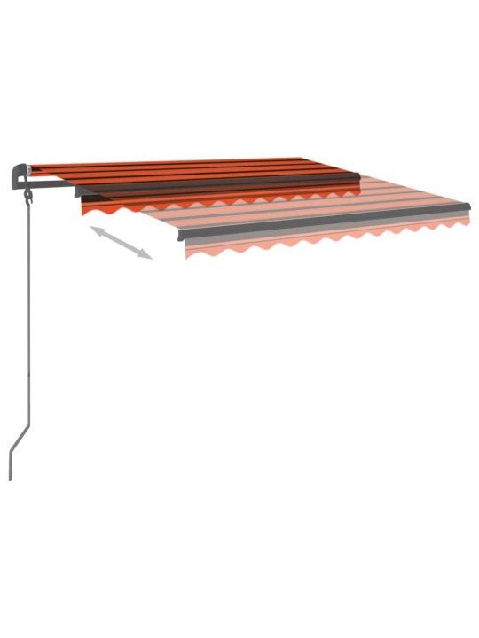Markīze ar kātiem, 3,5x2,5 m, automātiska, oranža un brūna