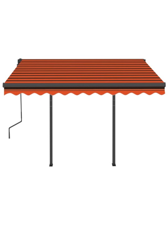 Markīze ar kātiem, 3,5x2,5 m, automātiska, oranža un brūna