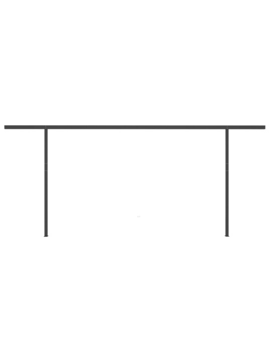 Izvelkama markīze ar stabiem, 6x3,5 m, manuāla, krēmkrāsas