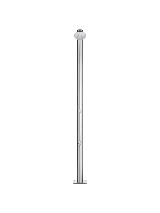 Dārza duša ar brūnu pamatni, 220 cm, nerūsējošs tērauds