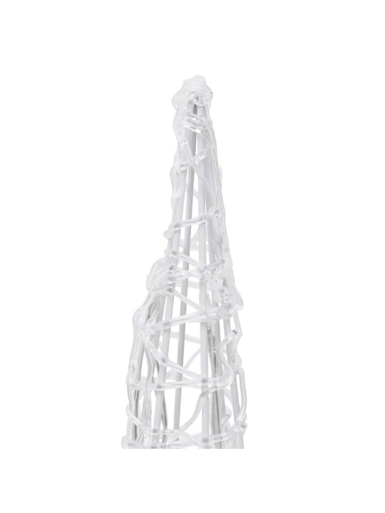 Led lampiņu dekorācija, akrils, piramīda, 60 cm, zila