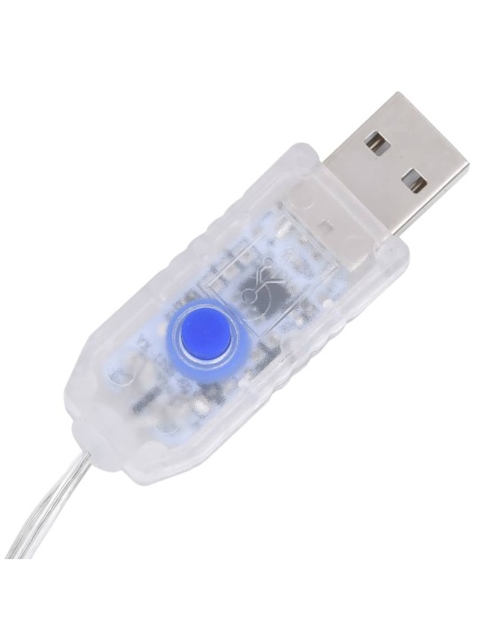 Led lampiņu dekorācija, akrils, piramīda, 60 cm, zila