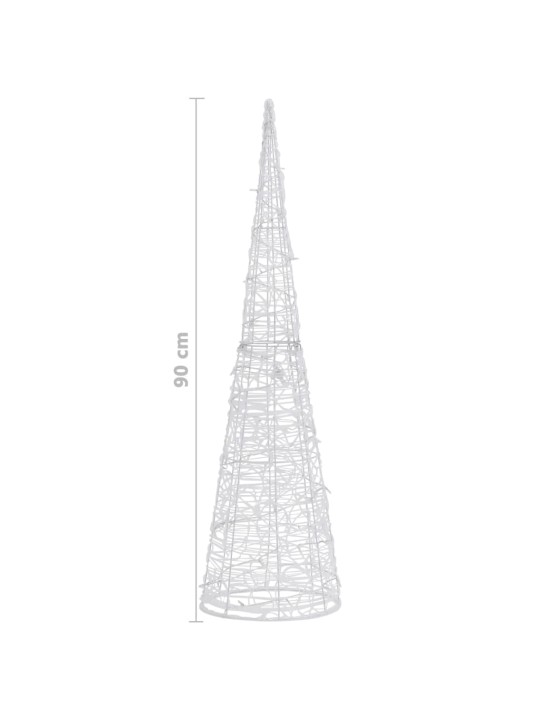 Led lampiņu dekorācija, akrils, piramīda, 90 cm, daudzkrāsaina
