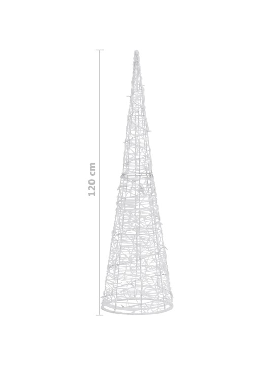 Led lampiņu dekorācija, akrils, piramīda, 120 cm, daudzkrāsaina