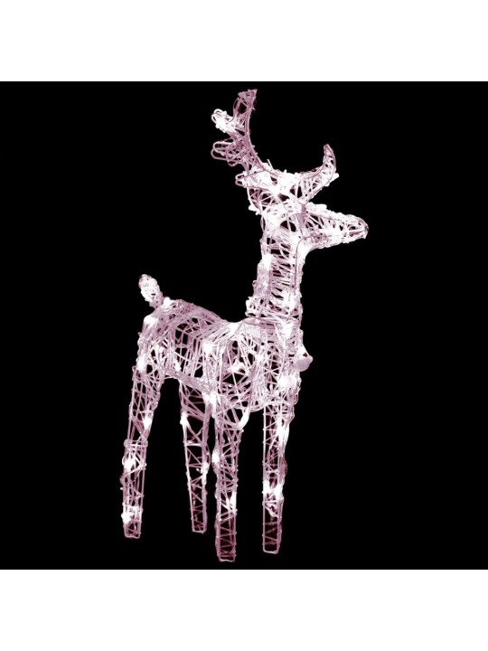 Ziemassvētku dekorācija, ziemeļbrieži, kamanas, 160 LED, 130 cm