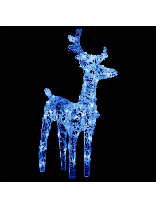Ziemassvētku dekorācija, ziemeļbrieži, kamanas, 160 led, 130 cm