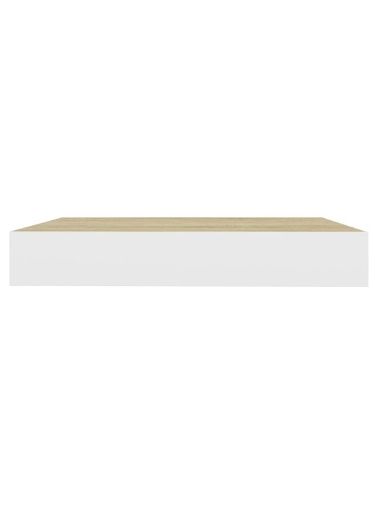 Sienas plaukti, 2 gab., balti, ozolkoka, 23x23,5x3,8 cm, mdf