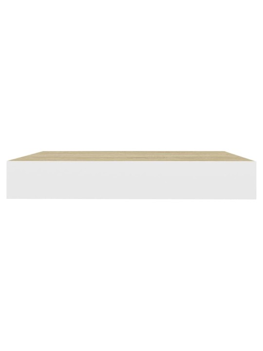 Sienas plaukti, 4 gab., balti, ozolkoka, 23x23,5x3,8 cm, mdf