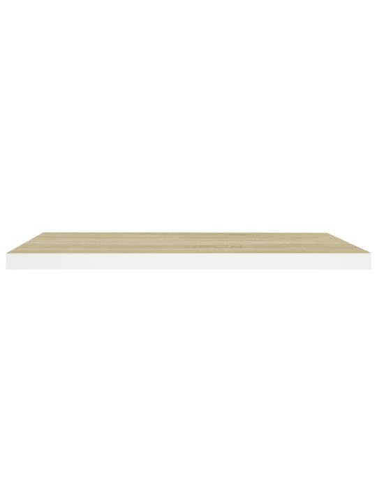 Sienas plaukts, balta un ozolkoka krāsa, 80x23,5x3,8 cm, mdf
