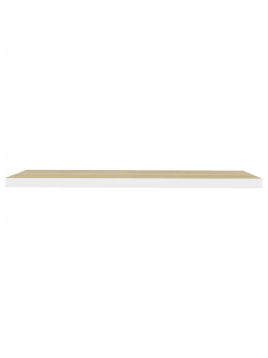 Sienas plaukts, balta un ozolkoka krāsa, 90x23,5x3,8 cm, mdf