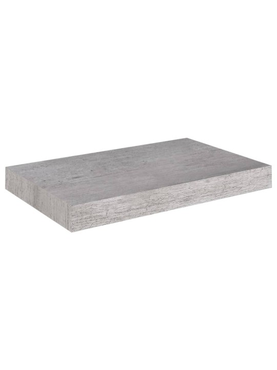 Sienas plaukti, 2 gab., betona pelēki, 40x23x3,8 cm, mdf