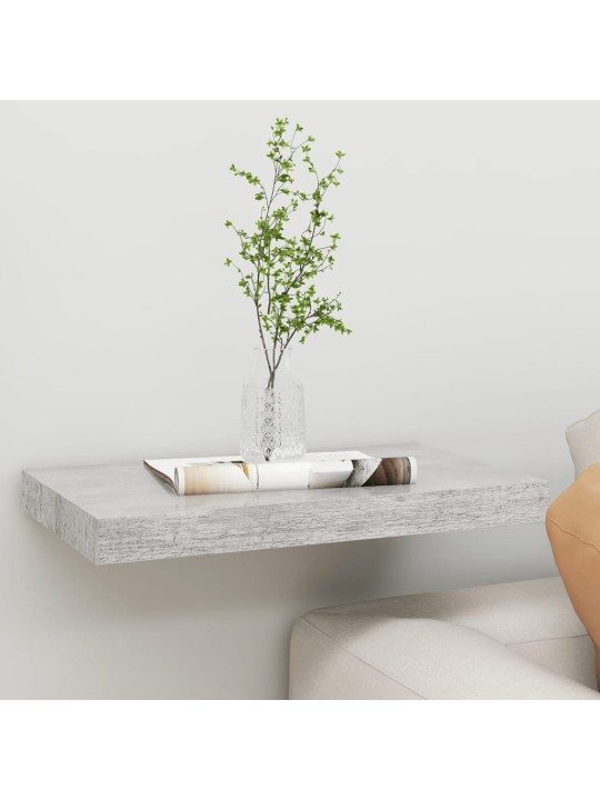 Sienas plaukts, betona pelēks, 50x23x3,8 cm, mdf